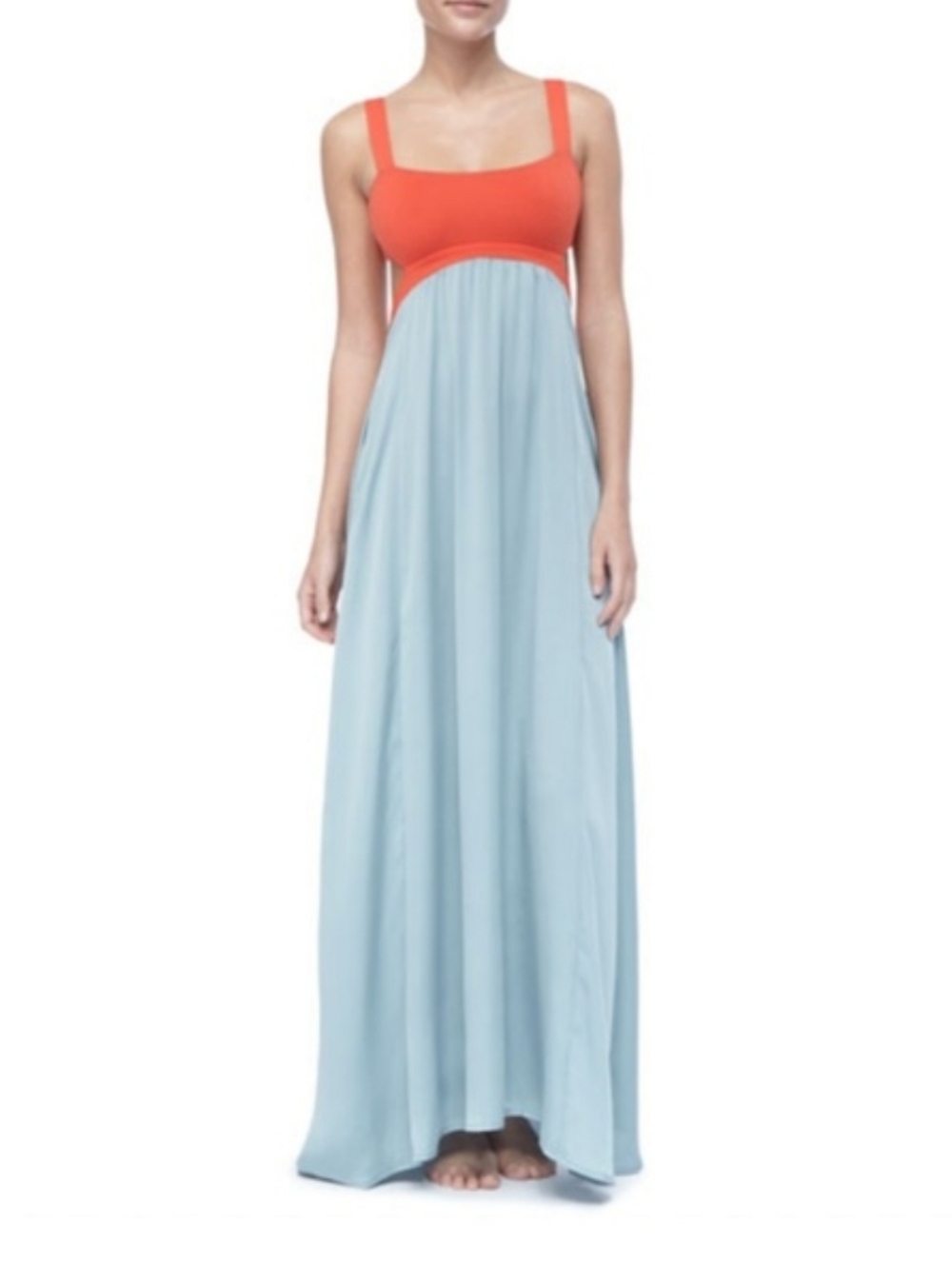LSPACE NEVERLAND MAXI DRESS BLUE ORANGE XS